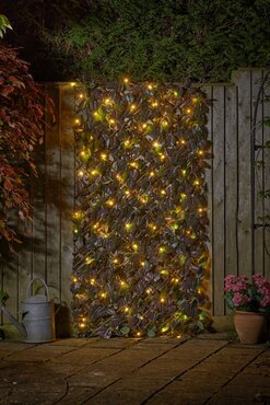 Faux Trellis Solar Lit 50 LED Purple Haze 180x60cm - image 1