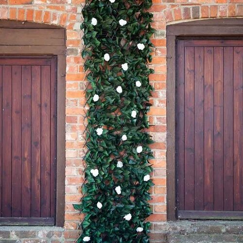 Faux White Bloom Trellis 180x90cm - image 1