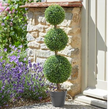 Faux Trio Topiary Tree 80cm - image 1