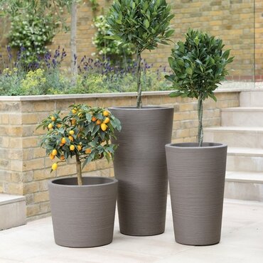 Varese Low Planter Dark Brown 40cm - image 2