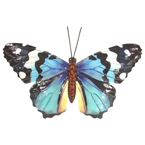 Wall Art Medium Butterfly Blue Metal