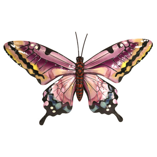 Wall Art Medium Butterfly Pink Metal - image 1