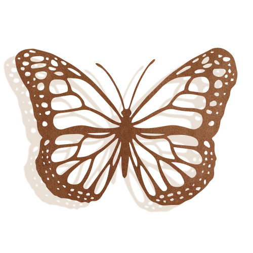 Wall Art Silhouette Butterfly Rusted Metal