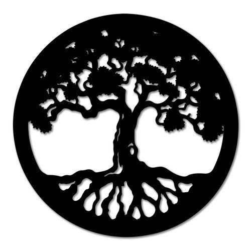 Wall Art Tree Of Life 50cm Black - image 1