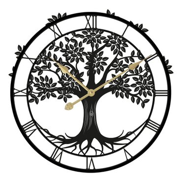 Wall Clock Silhouette Tree Of Life - image 1