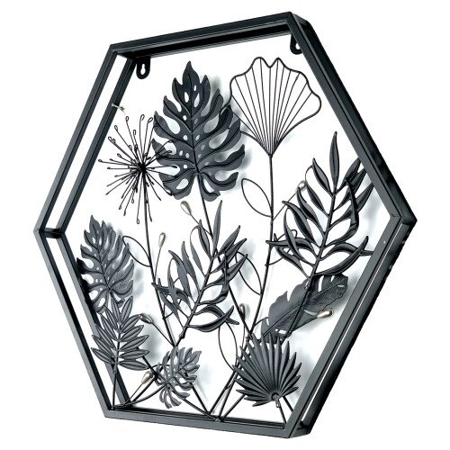 Wall Decor Hexagonal Floral 3D