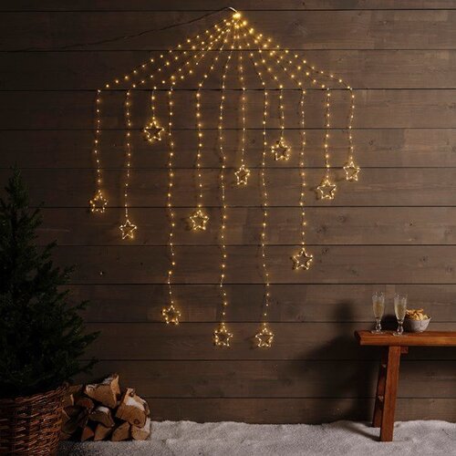 Warm White Micro-LED Sparkle Star Tree Lights (480) - image 2