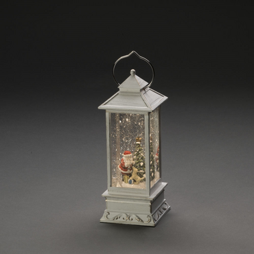 Water Filled Lantern (Santa & Dog) - image 1