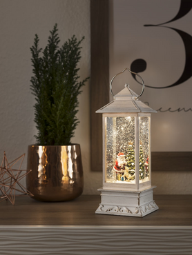 Water Filled Lantern (Santa & Dog) - image 3