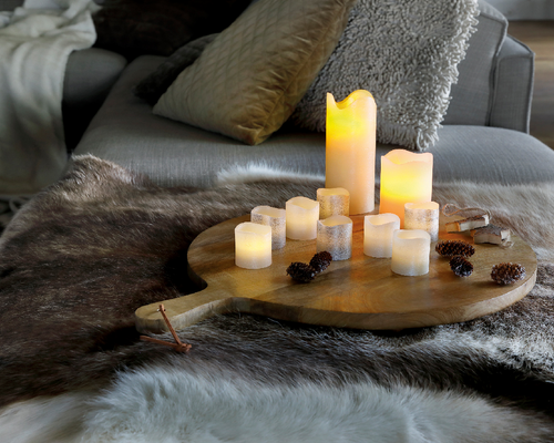 Wax Cream Candle 7x9cm (Battery Operated) - image 3