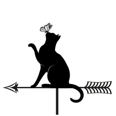 Weathervane Metal Cat Silhouette - image 2