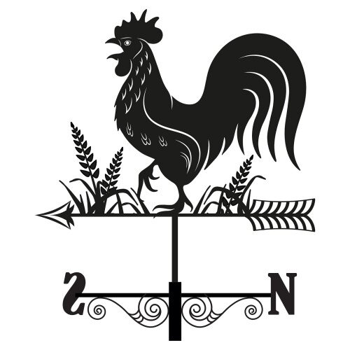 Weathervane Metal Cockerel Silhouette - image 2