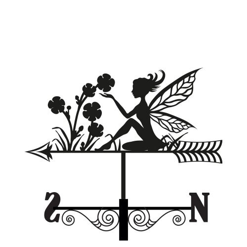 Weathervane Metal Fairy Silhouette - image 2