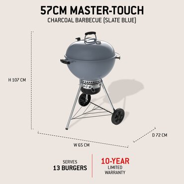 Weber Master-Touch GBS C-5750 Charcoal BBQ (Slate) - image 2