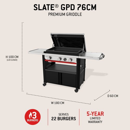 Weber Slate GP76 Gas Premium Griddle - image 2