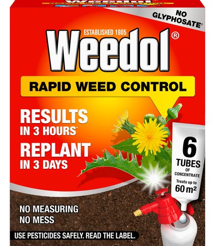 Weedol Rapid Weedkiller Concentrate 6 Tube Glyphosate Free - image 1
