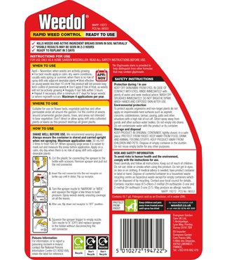 Weedol Rapid Weedkiller RTU 3L Glyphosate Free - image 2