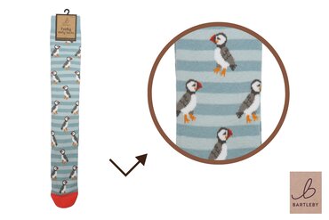 Puffin Stripe Welly Socks (4-7)