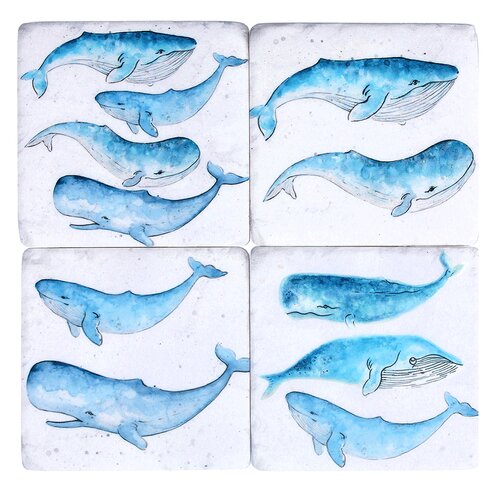 Whales Resin Coaster