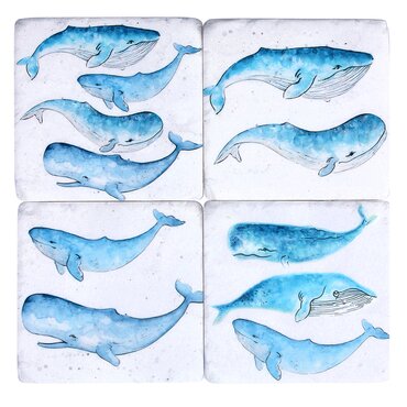 Whales Resin Coaster