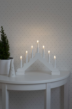 White Battery Powered Welcome Candlestick Arch Lights - image 3