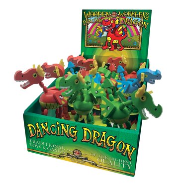 Wooden Dancing Dragons Press-Up - image 1