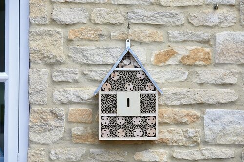 Wooden Insect Hotel Metal Roof