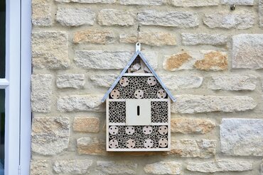 Wooden Insect Hotel Metal Roof