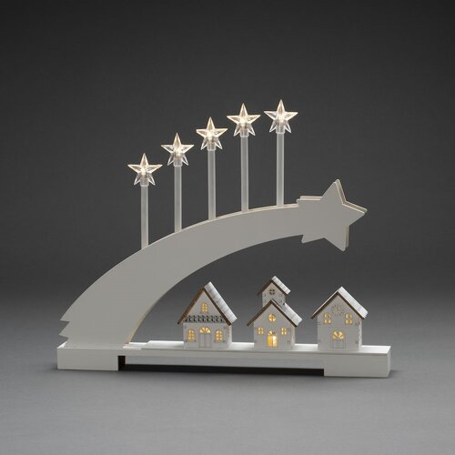Wooden Shooting Star Silhouette Mantlepiece Light - image 1