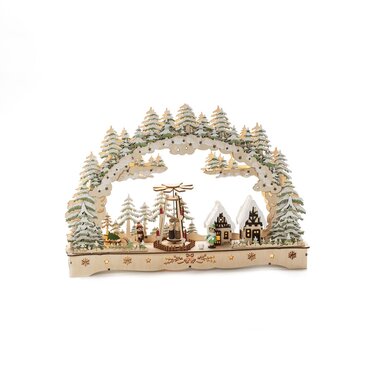 Wooden Silhouette Scene Mantlepiece Light - image 2