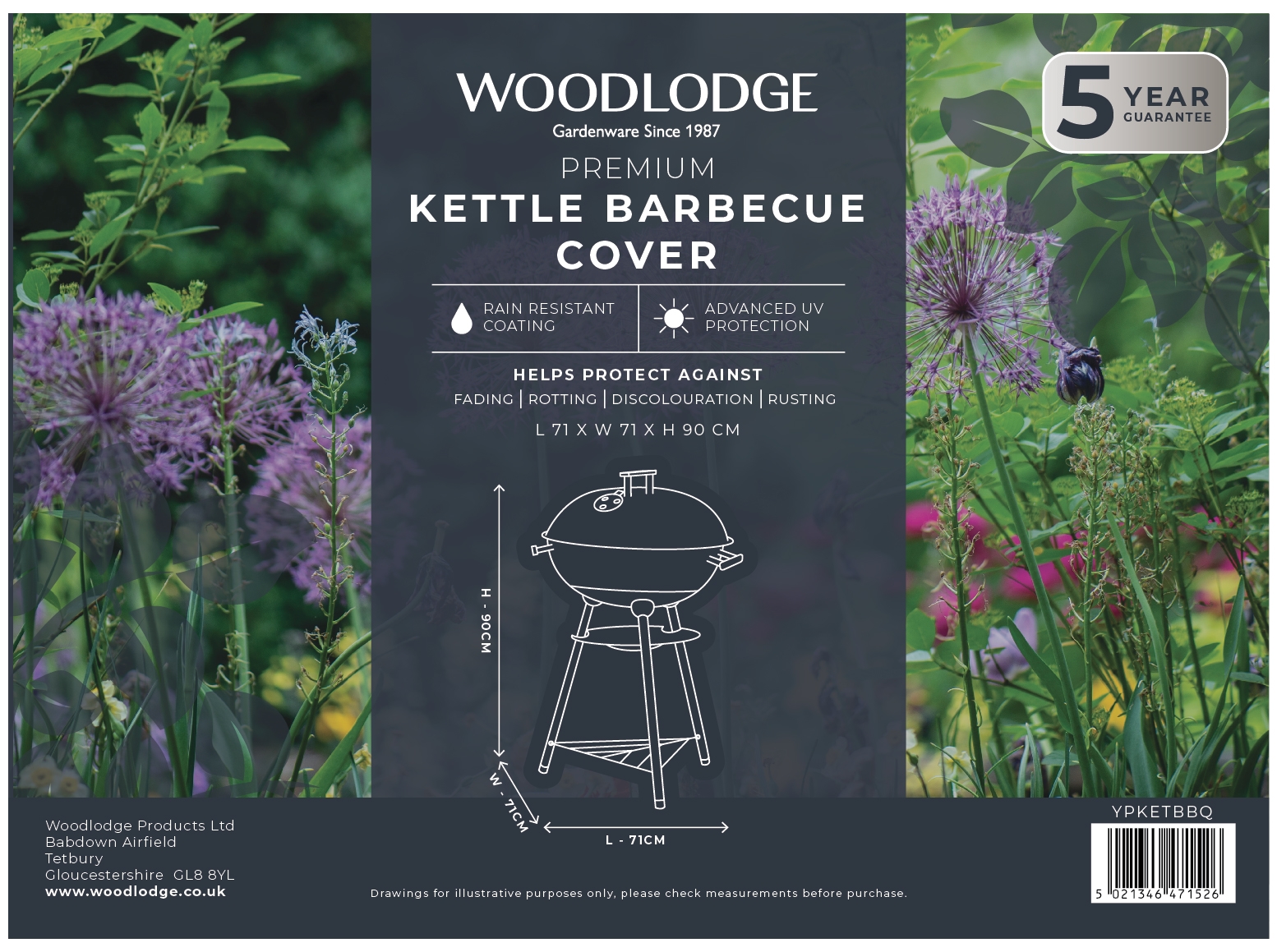 Woodlodge Kettle Barbecue Cover Stewarts Garden Centre