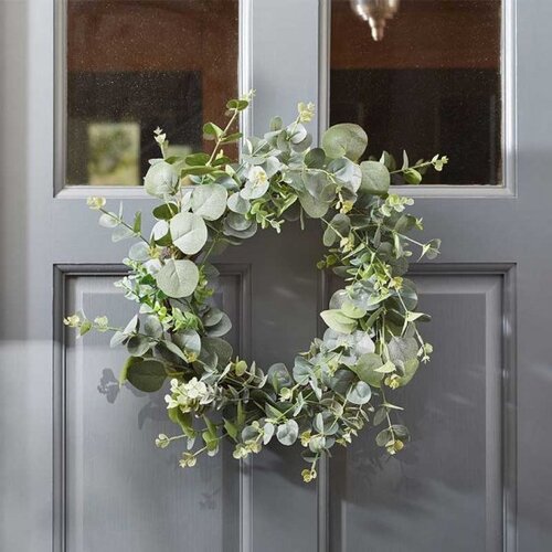 Faux Wreath Eucalyptus Whirl Verde 40cm - image 1