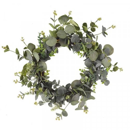 Faux Wreath Eucalyptus Whirl Verde 40cm - image 2