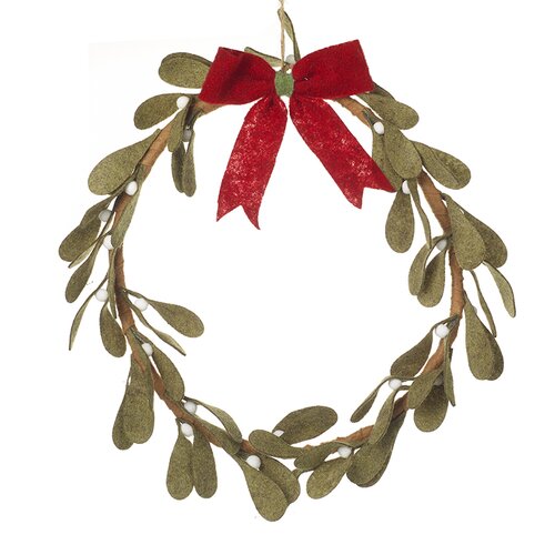 Wreath Felt Mistletoe with Red Box
