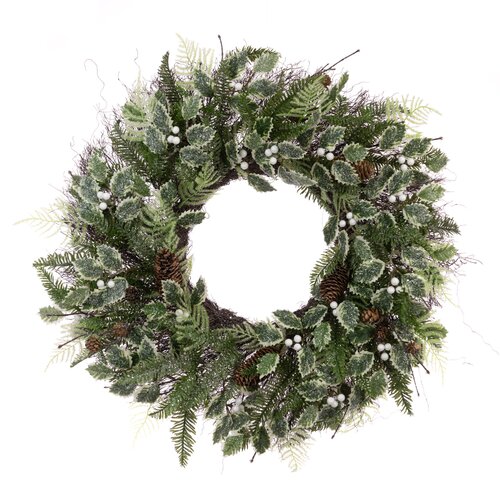 Wreath Holly Sparkle 71cm
