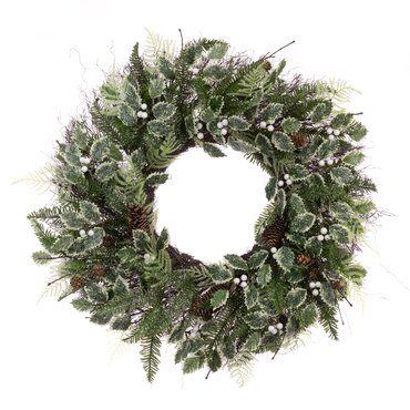 Wreath Holly Sparkle 71cm
