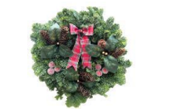 Wreath Red Tartan (12")
