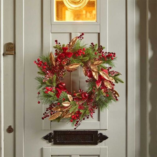 Wreath Ruby Velvet 60cm