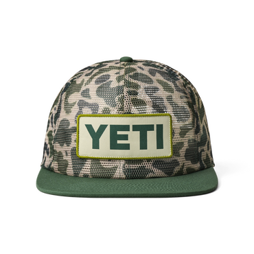 YETI Camo Flat Brim Mesh Hat