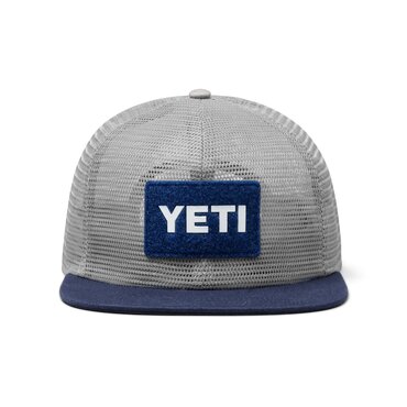 YETI Grey/Navy Flat Brim Mesh Hat