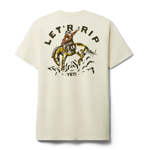 YETI LET'R Rip T-Shirt Ecru Small - image 1