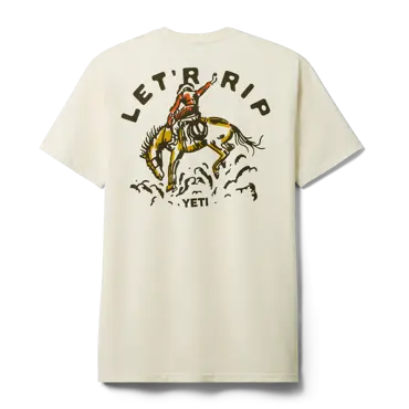 YETI LET'R Rip T-Shirt Ecru