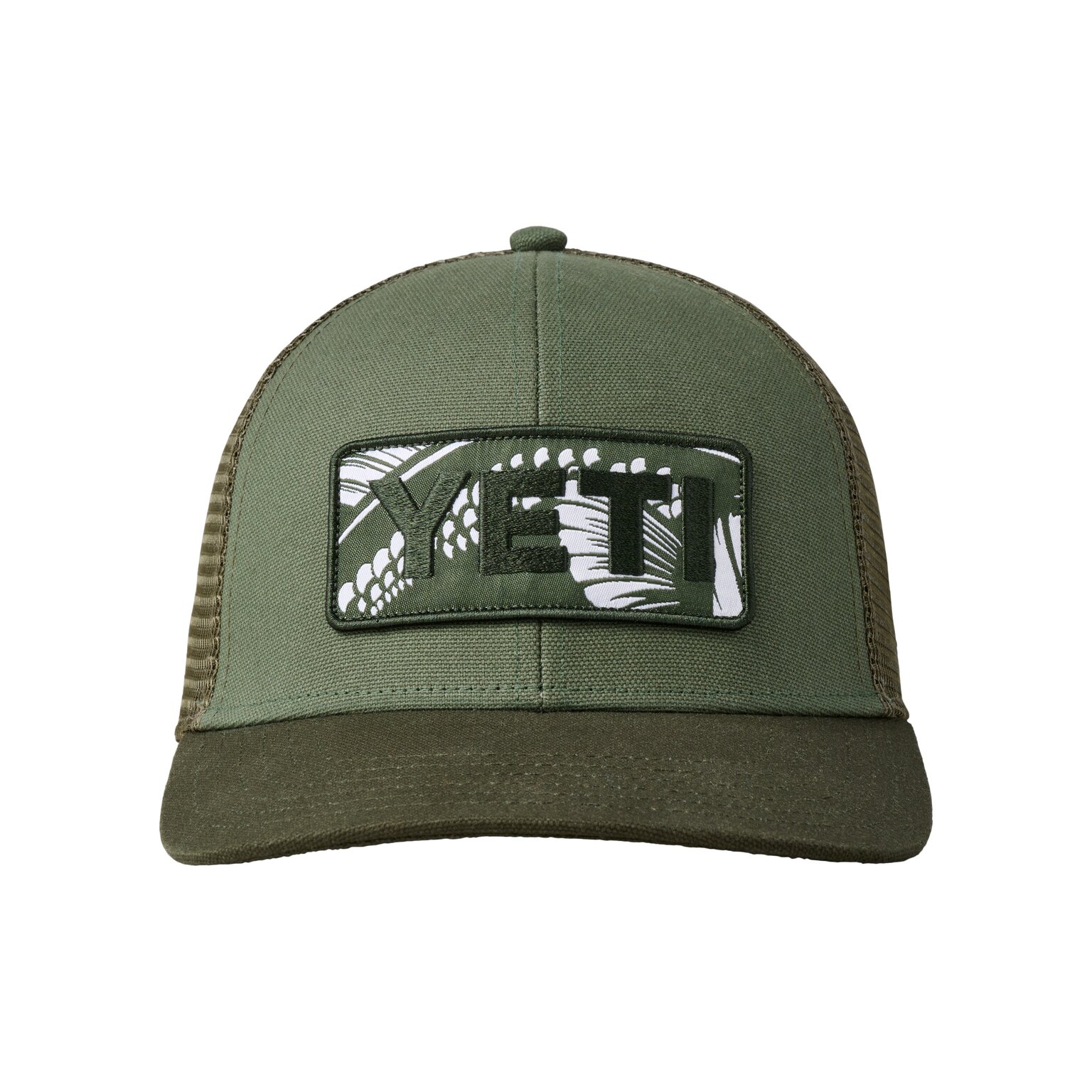Yeti Bass Badge Trucker Hat - Olive