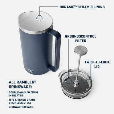 YETI Rambler 64oz French Press (Navy) - image 9